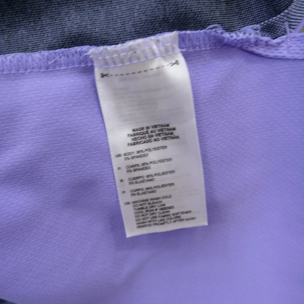 Adidas Golf Shirt Mens Large Purple Striped Climacool Short Sleeve Polo